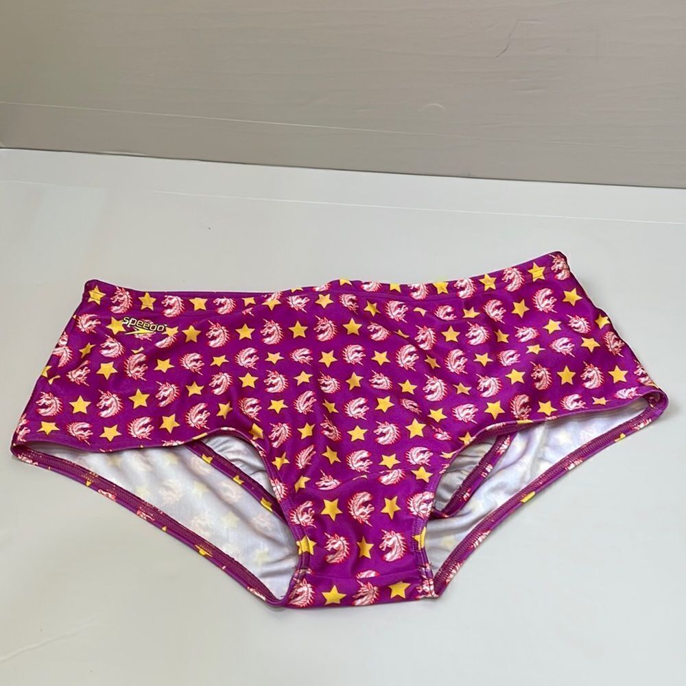 SPEEDO COMPETITION BRIEFS IN PURPLE UNICORN‎ AND STAR PRINT